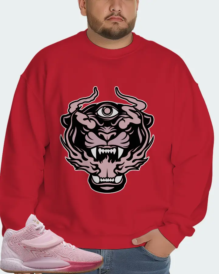 Nike KD 14 Sneaker Matching Red Sweatshirt (The Beast) - View 6