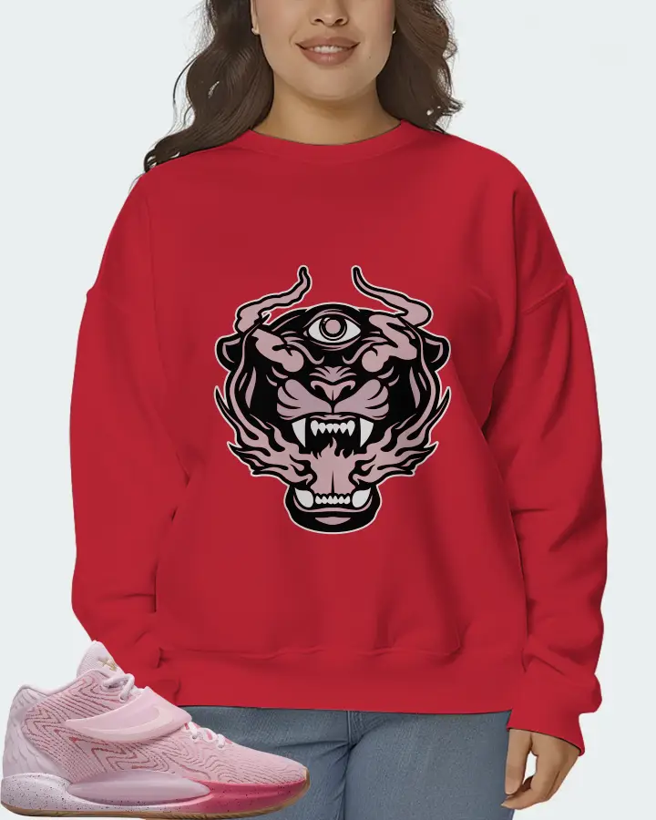 Nike KD 14 Sneaker Matching Red Sweatshirt (The Beast) - View 7