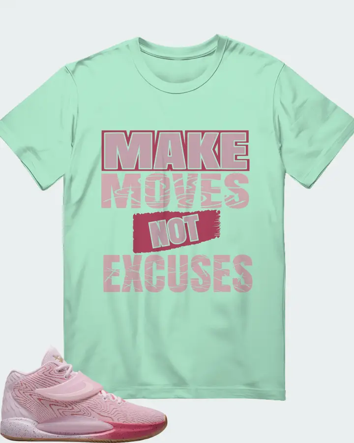 Nike KD 14 Sneaker Matching Mint T-Shirt - Make Moves Not Excuses