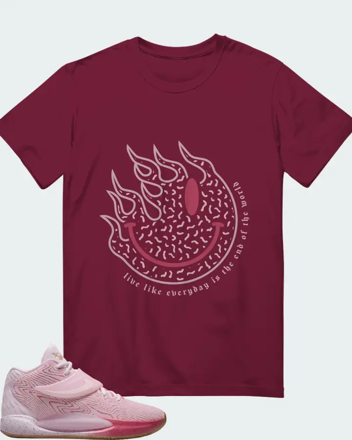 T-Shirt in Maroon