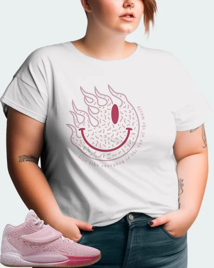 Nike KD 14 Sneaker Matching White T-Shirt (Keep Smiling) - View 11
