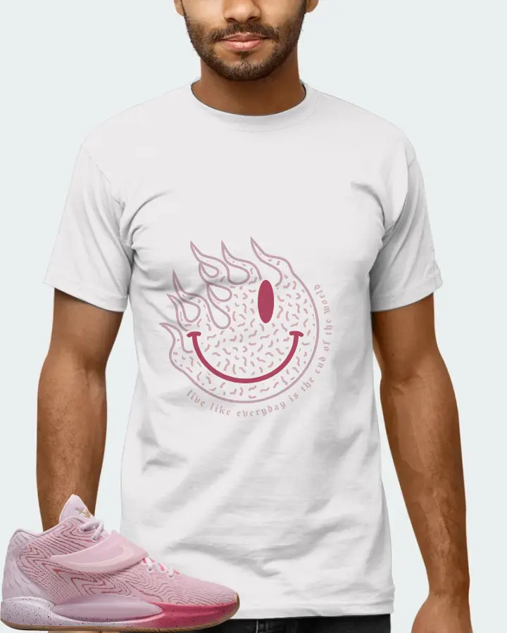 Nike KD 14 Sneaker Matching White T-Shirt (Keep Smiling) - View 6