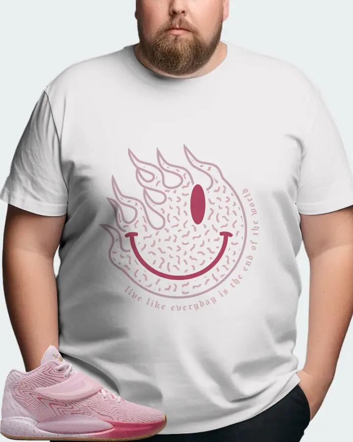 Nike KD 14 Sneaker Matching White T-Shirt (Keep Smiling) - View 8