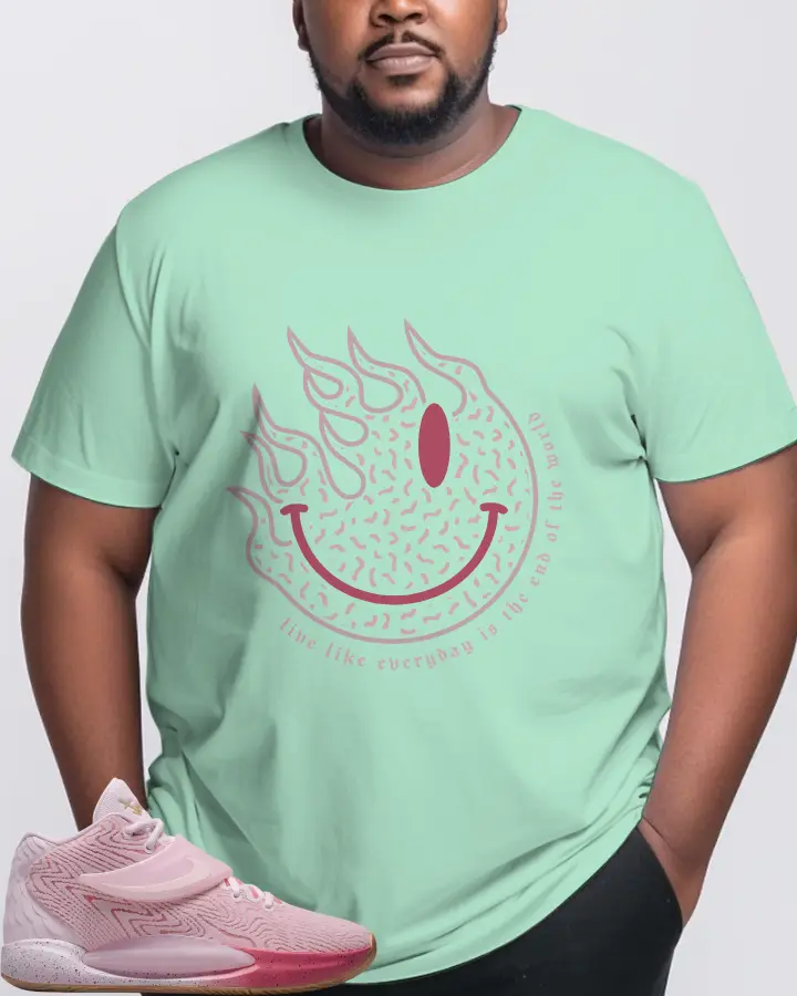 Nike KD 14 Sneaker Matching Mint T-Shirt (Keep Smiling) - View 10