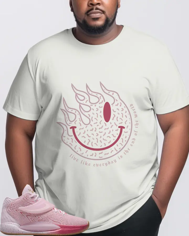 Nike KD 14 Sneaker Matching Ash T-Shirt (Keep Smiling) - View 10