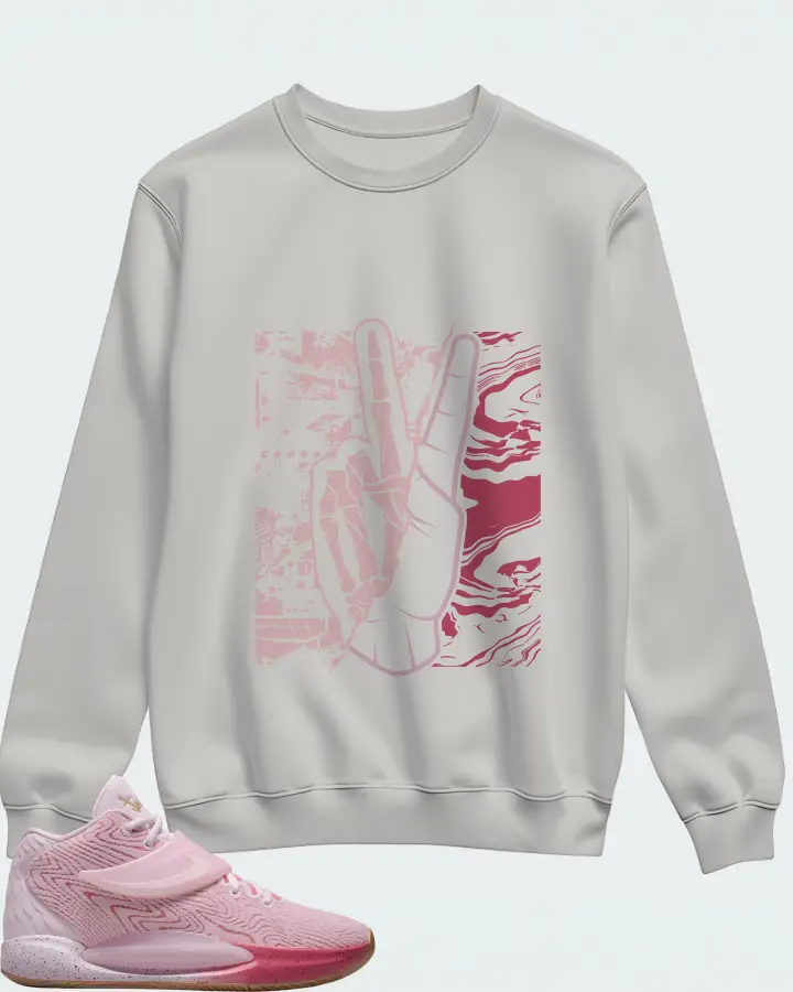 Nike KD 14 Sneaker Matching Grey Sweatshirt - Peace of mind