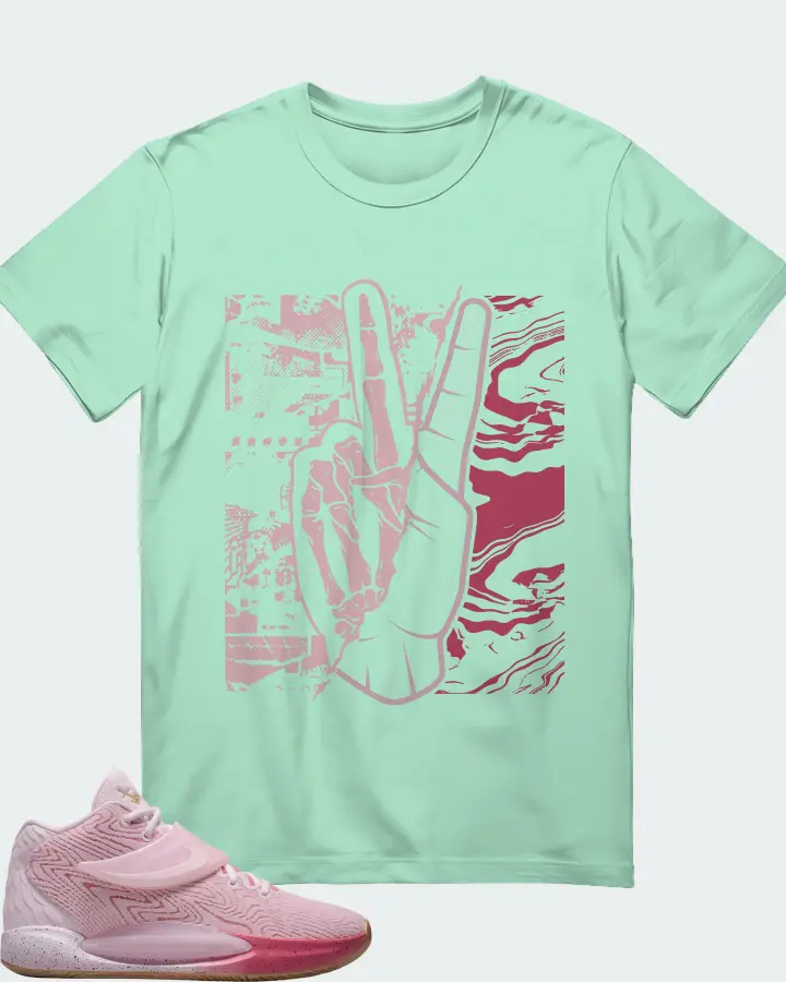 Nike KD 14 Sneaker Matching Mint T-Shirt - Peace of mind