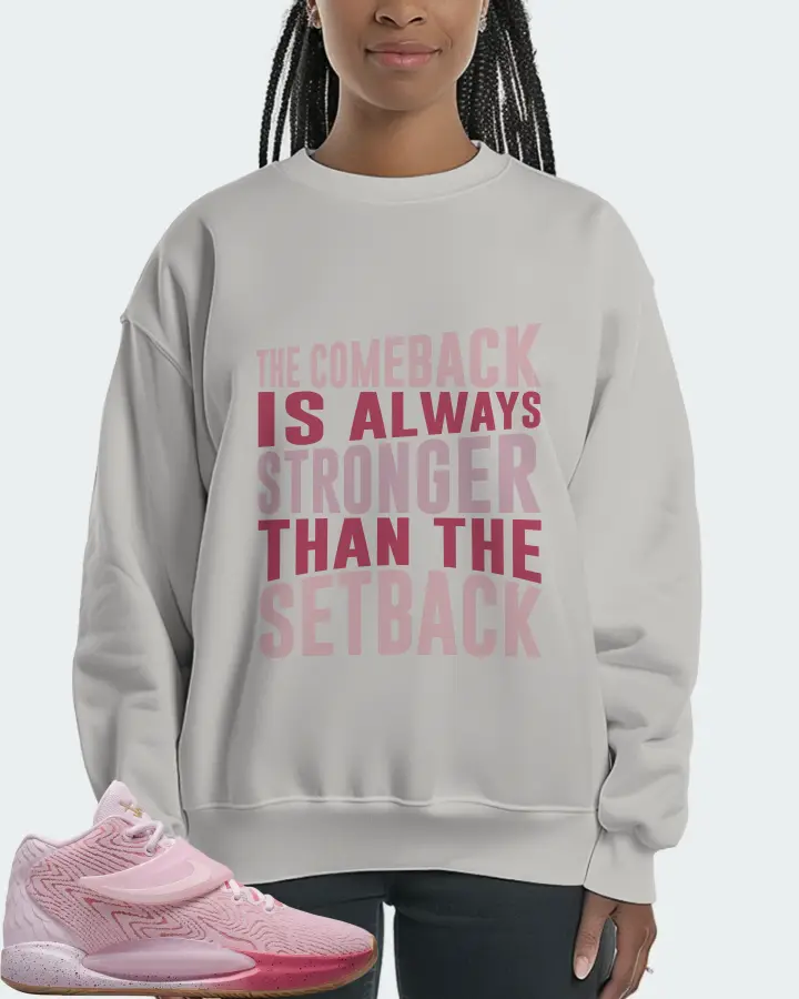 Nike KD 14 Sneaker Matching Grey Sweatshirt (The Comeback) - View 3