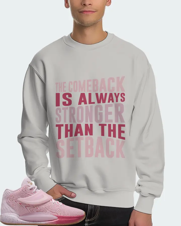 Nike KD 14 Sneaker Matching Grey Sweatshirt (The Comeback) - View 4