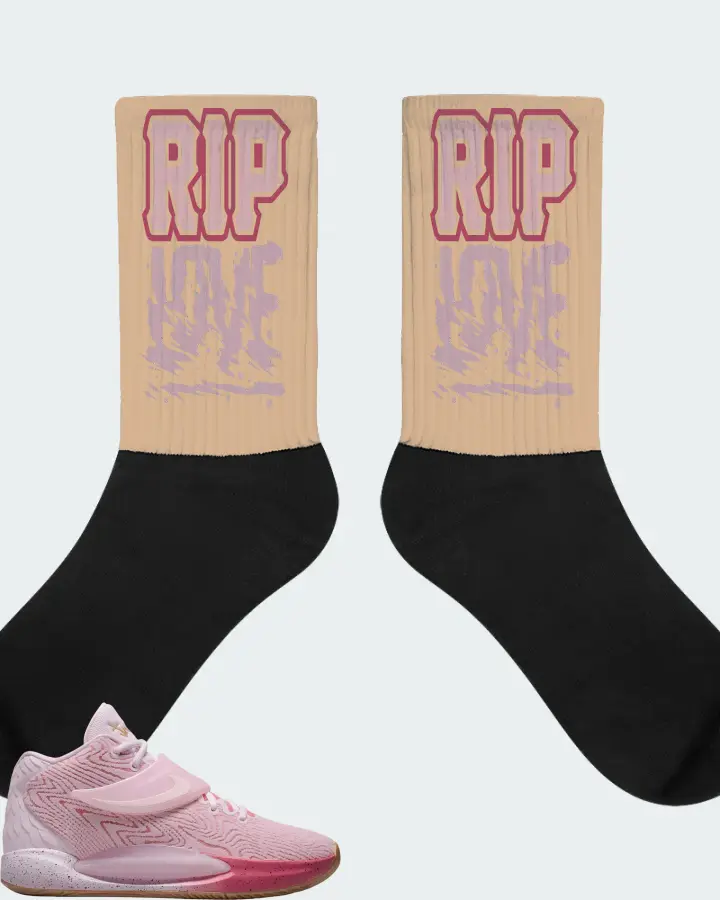 Nike KD 14 Sneaker Matching Cream Socks (RIP Love) - View 1