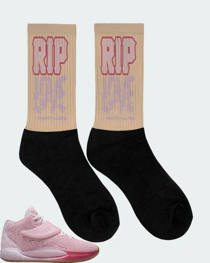 Nike KD 14 Sneaker Matching Cream Socks (RIP Love) - View 2