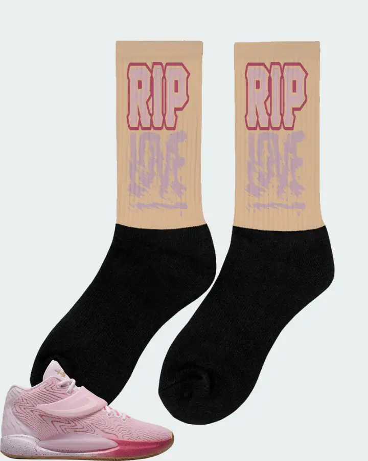 Nike KD 14 Sneaker Matching Cream Socks (RIP Love) - View 3