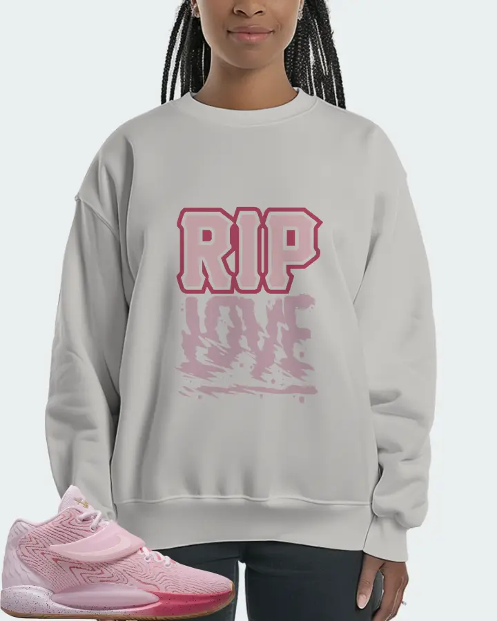 Nike KD 14 Sneaker Matching Grey Sweatshirt (RIP Love) - View 3