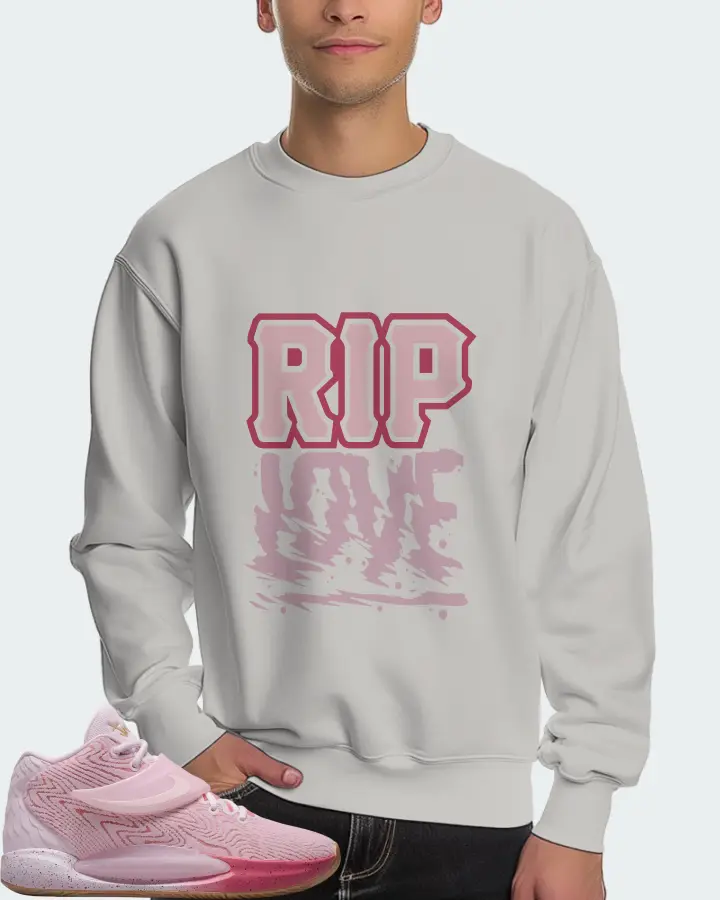 Nike KD 14 Sneaker Matching Grey Sweatshirt (RIP Love) - View 4