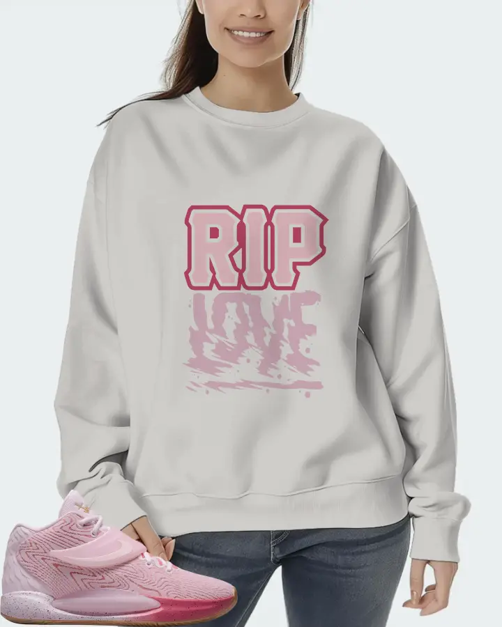 Nike KD 14 Sneaker Matching Grey Sweatshirt (RIP Love) - View 5