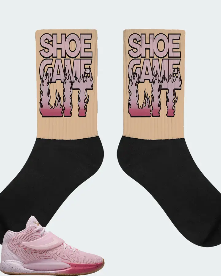 Nike KD 14 Sneaker Matching Cream Socks - Shoe Game Lit Refreshed