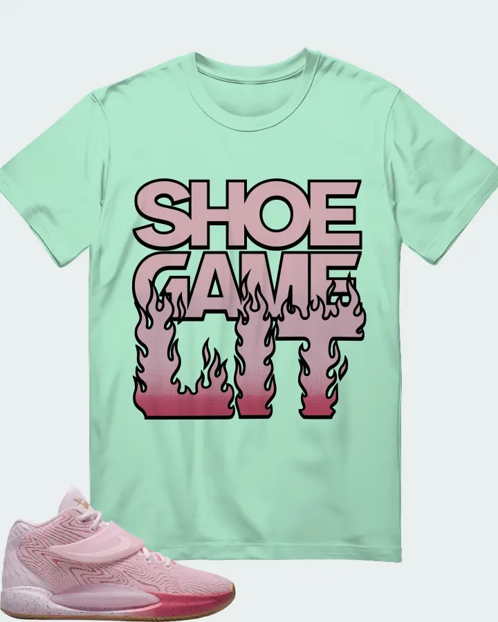 Nike KD 14 Sneaker Matching Mint T-Shirt - Shoe Game Lit Refreshed