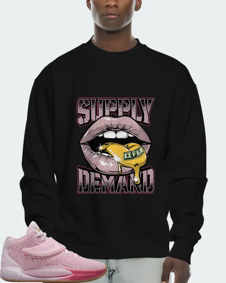 Nike KD 14 Sneaker Matching Black Sweatshirt (Supply Demand) - View 2