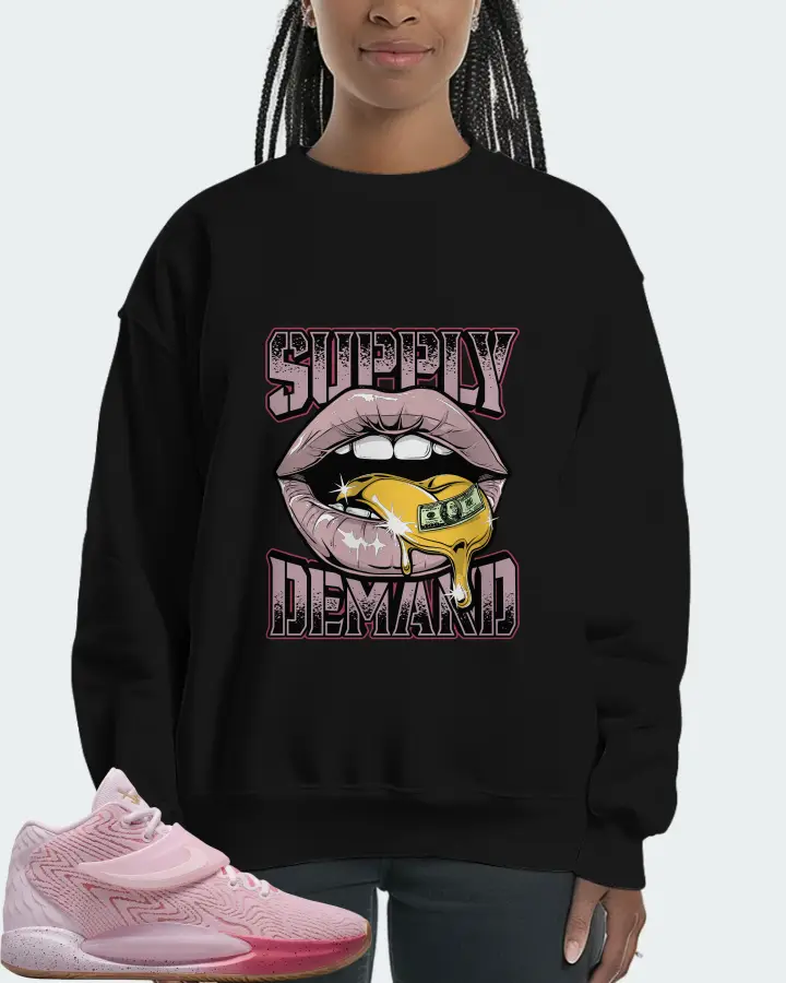 Nike KD 14 Sneaker Matching Black Sweatshirt (Supply Demand) - View 3