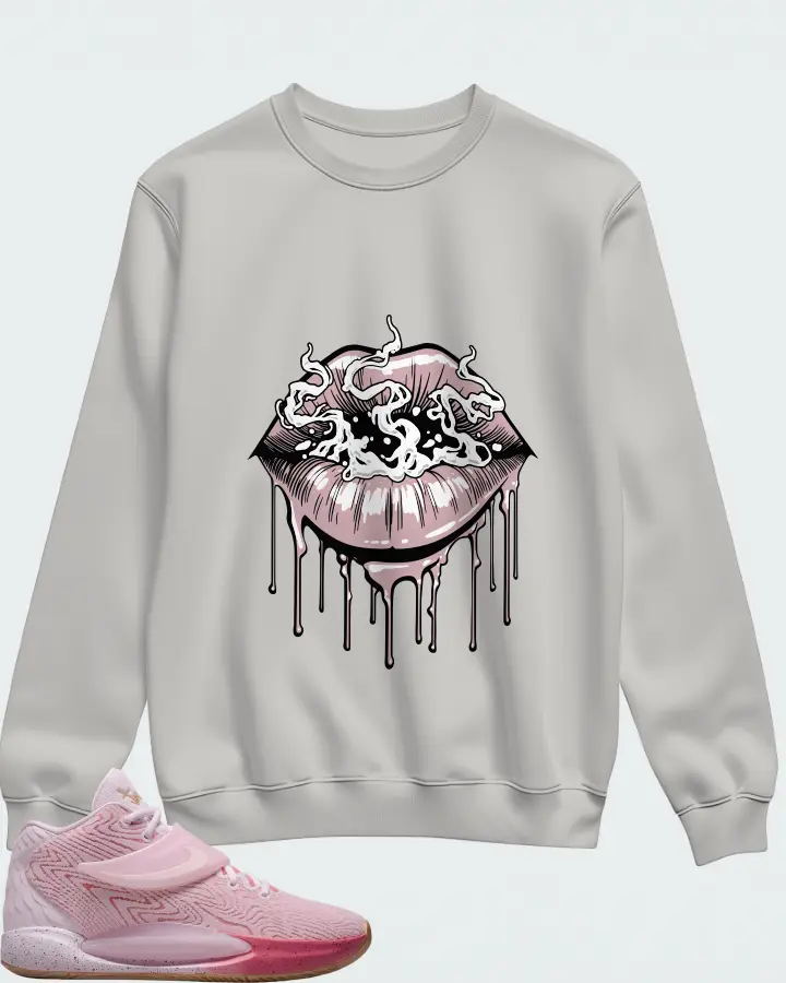Nike KD 14 Sneaker Matching Grey Sweatshirt (Puff Puff) - View 1