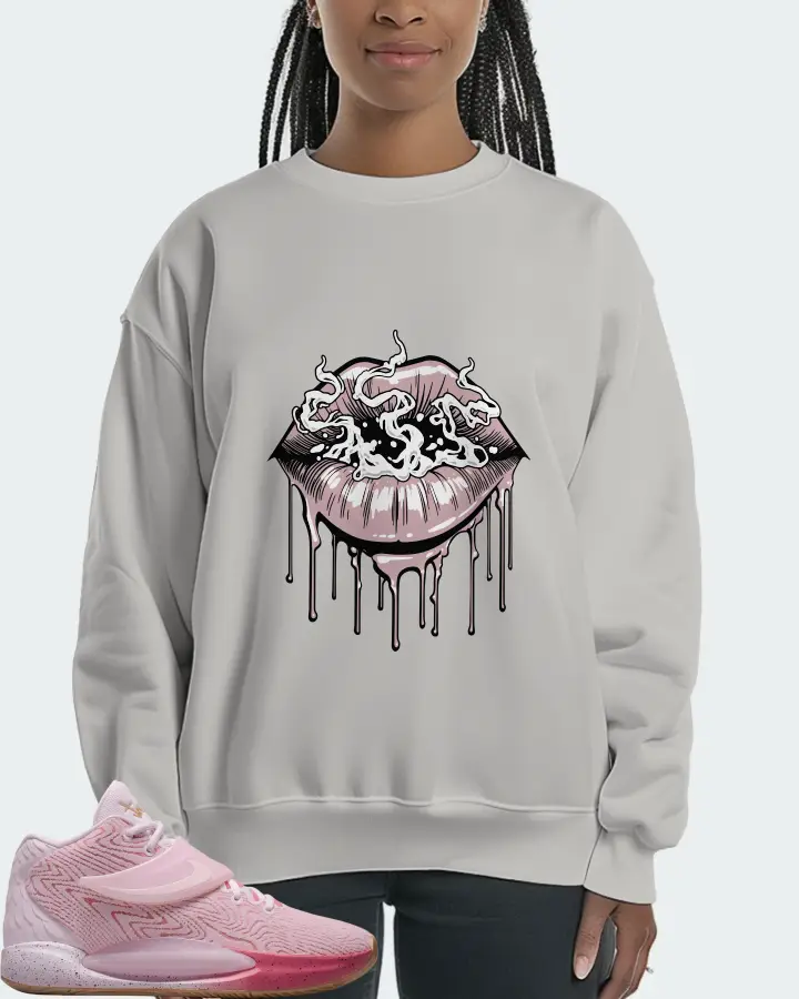 Nike KD 14 Sneaker Matching Grey Sweatshirt (Puff Puff) - View 3