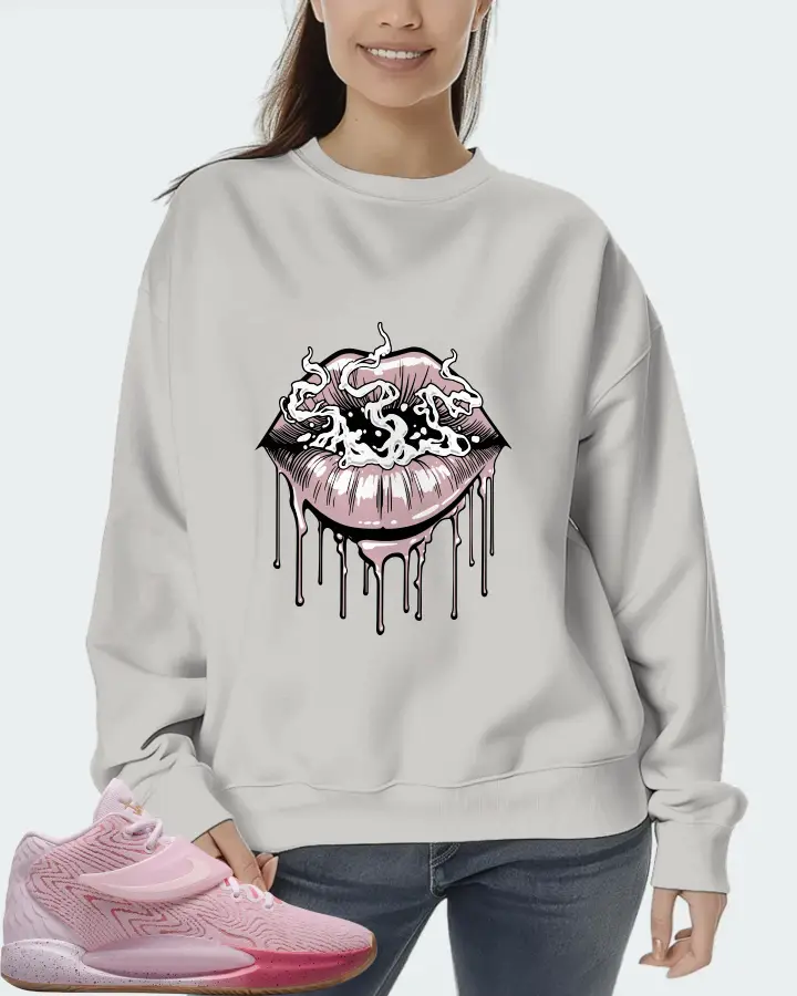 Nike KD 14 Sneaker Matching Grey Sweatshirt (Puff Puff) - View 5