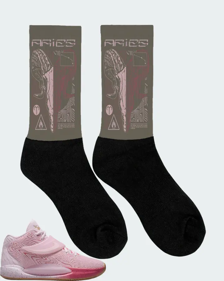 Nike KD 14 Sneaker Matching Army Green Socks (ARIES) - View 2