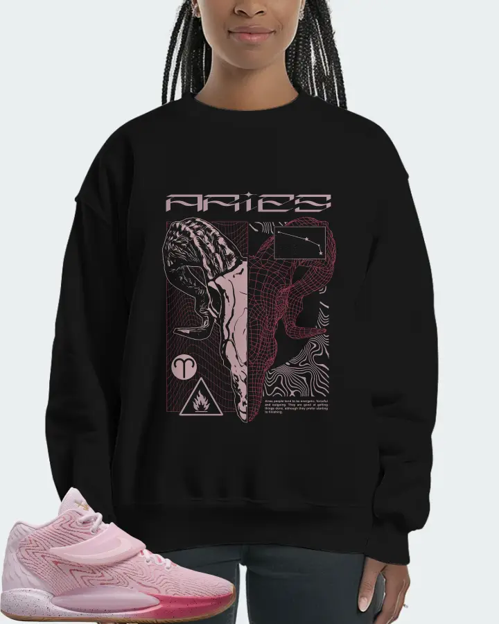 Nike KD 14 Sneaker Matching Black Sweatshirt (ARIES) - View 3