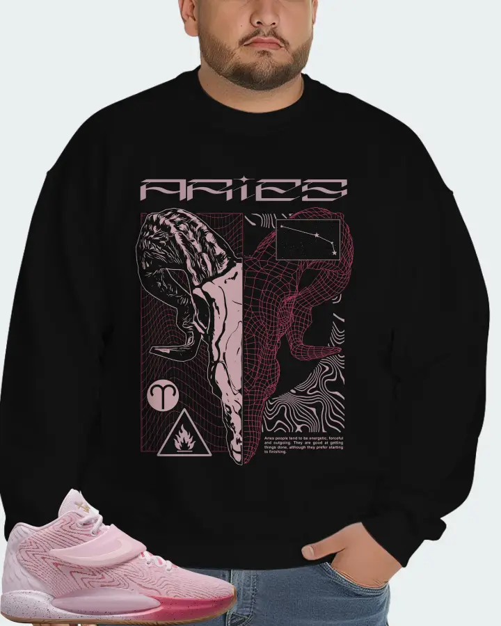 Nike KD 14 Sneaker Matching Black Sweatshirt (ARIES) - View 6