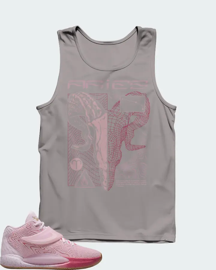 Nike KD 14 Sneaker Matching Grey Tank Top (ARIES) - View 1