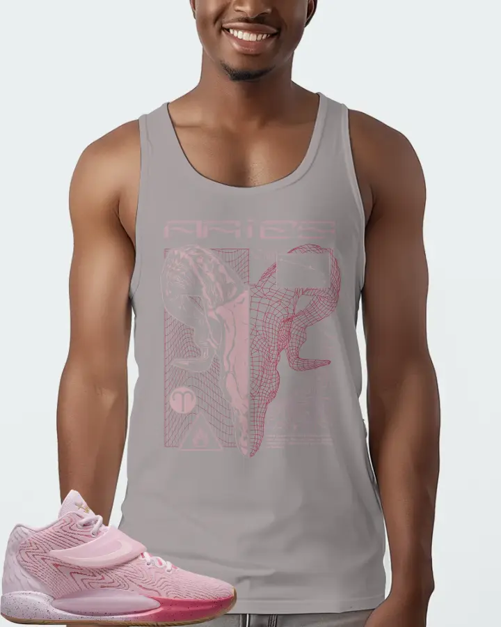 Nike KD 14 Sneaker Matching Grey Tank Top (ARIES) - View 2