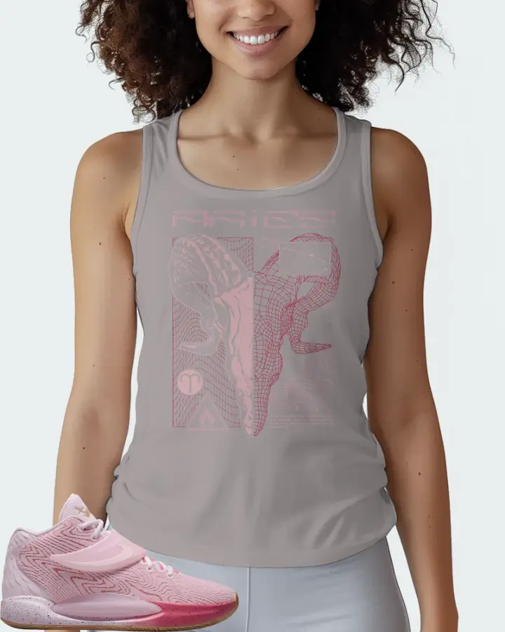 Nike KD 14 Sneaker Matching Grey Tank Top (ARIES) - View 3
