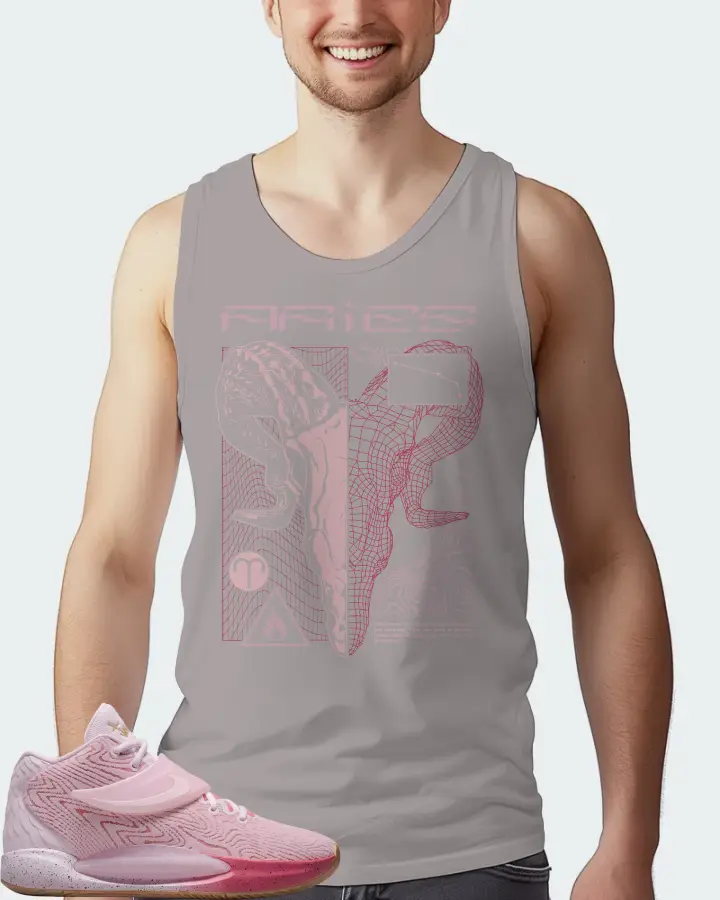 Nike KD 14 Sneaker Matching Grey Tank Top (ARIES) - View 4