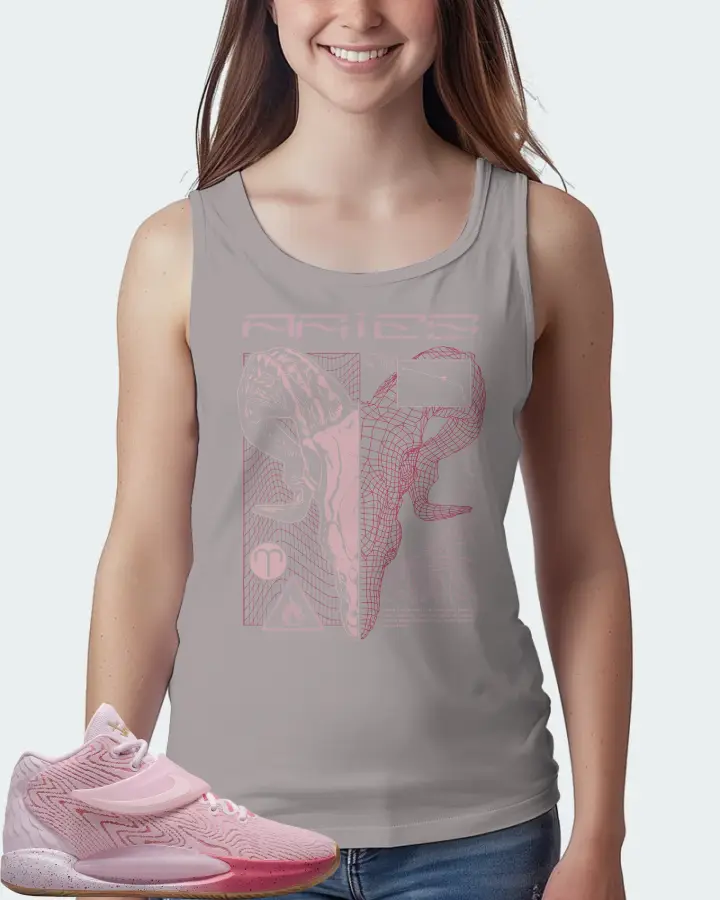 Nike KD 14 Sneaker Matching Grey Tank Top (ARIES) - View 5