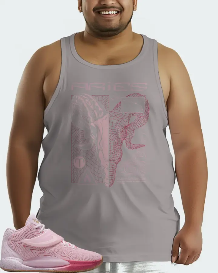 Nike KD 14 Sneaker Matching Grey Tank Top (ARIES) - View 6