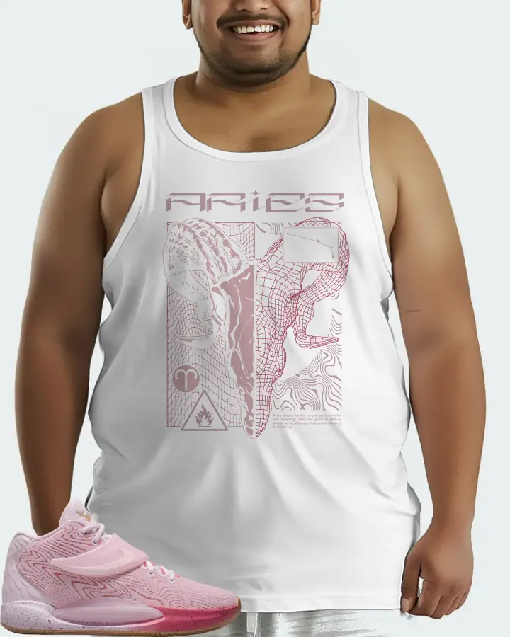 Nike KD 14 Sneaker Matching White Tank Top (ARIES) - View 6