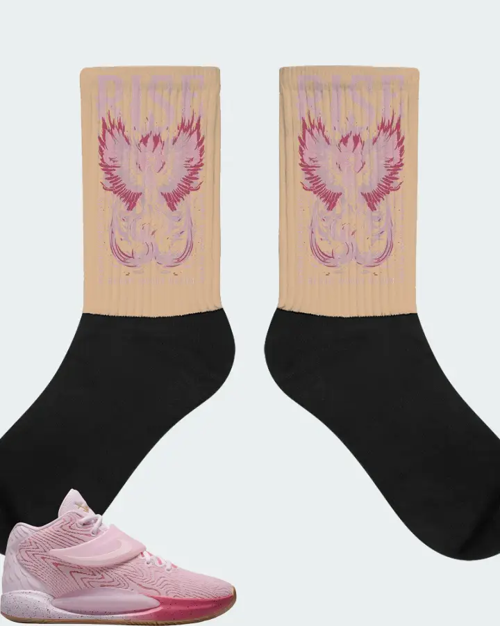 Nike KD 14 Sneaker Matching Cream Socks - RISE