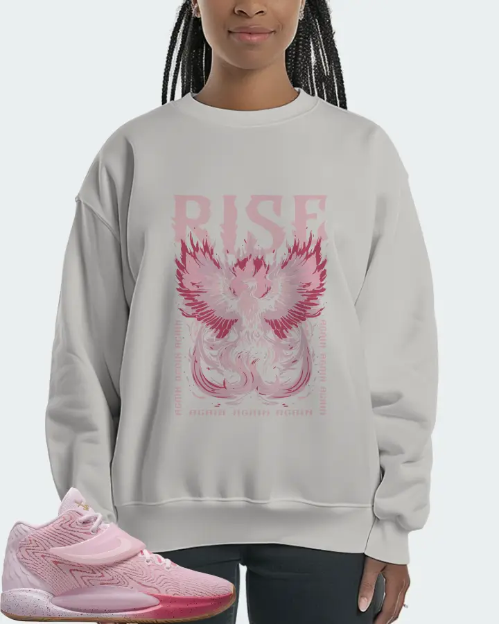 Nike KD 14 Sneaker Matching Grey Sweatshirt (RISE) - View 3