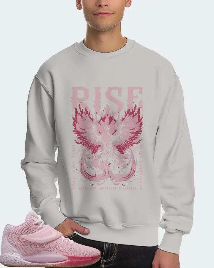 Nike KD 14 Sneaker Matching Grey Sweatshirt (RISE) - View 4