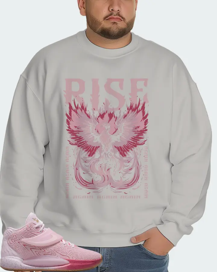 Nike KD 14 Sneaker Matching Grey Sweatshirt (RISE) - View 6