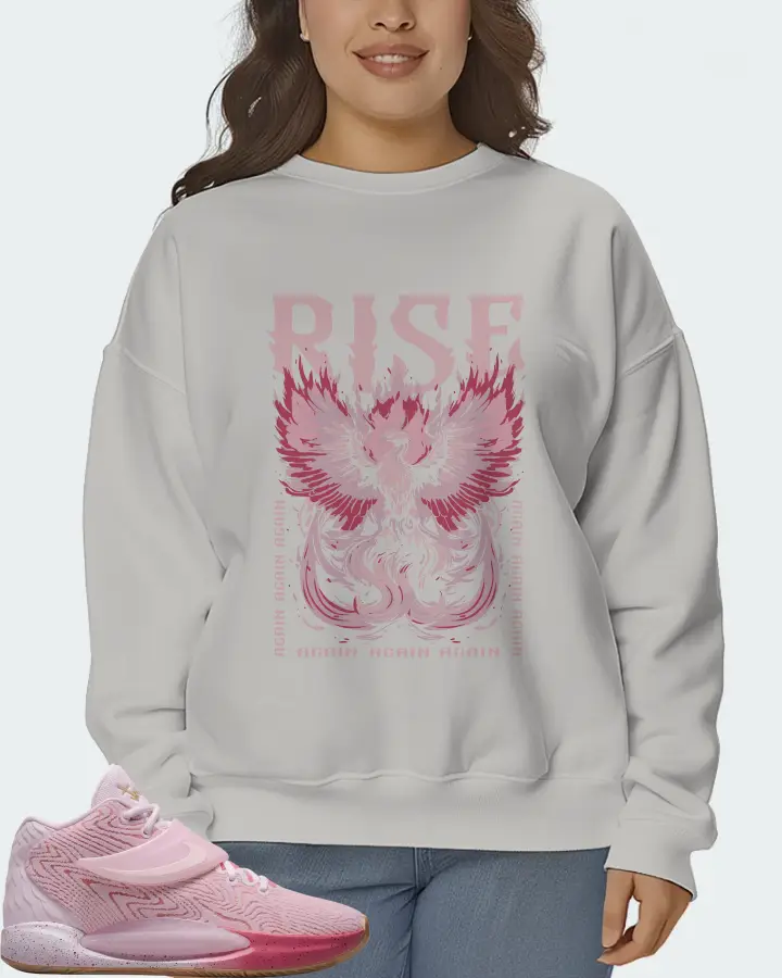 Nike KD 14 Sneaker Matching Grey Sweatshirt (RISE) - View 7
