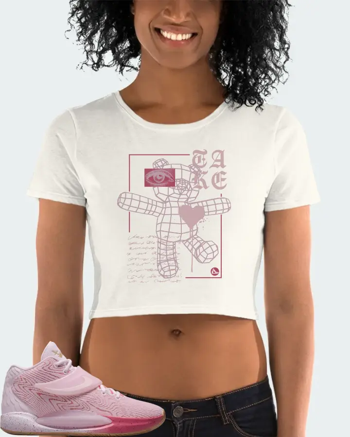 Nike KD 14 Sneaker Matching Ecru White Crop Top (TAKE) - View 2