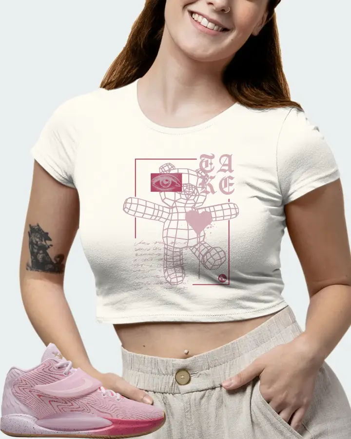 Nike KD 14 Sneaker Matching Ecru White Crop Top (TAKE) - View 7