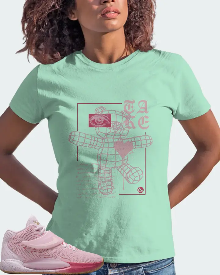 Nike KD 14 Sneaker Matching Mint T-Shirt (TAKE) - View 3