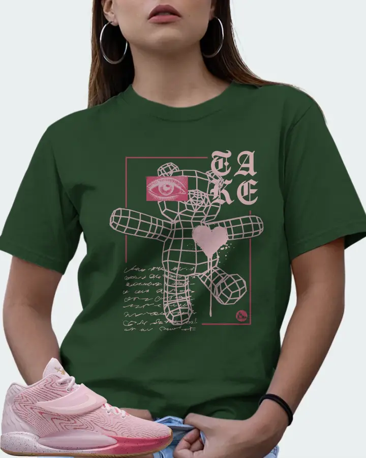 Nike KD 14 Sneaker Matching Forest T-Shirt (TAKE) - View 7