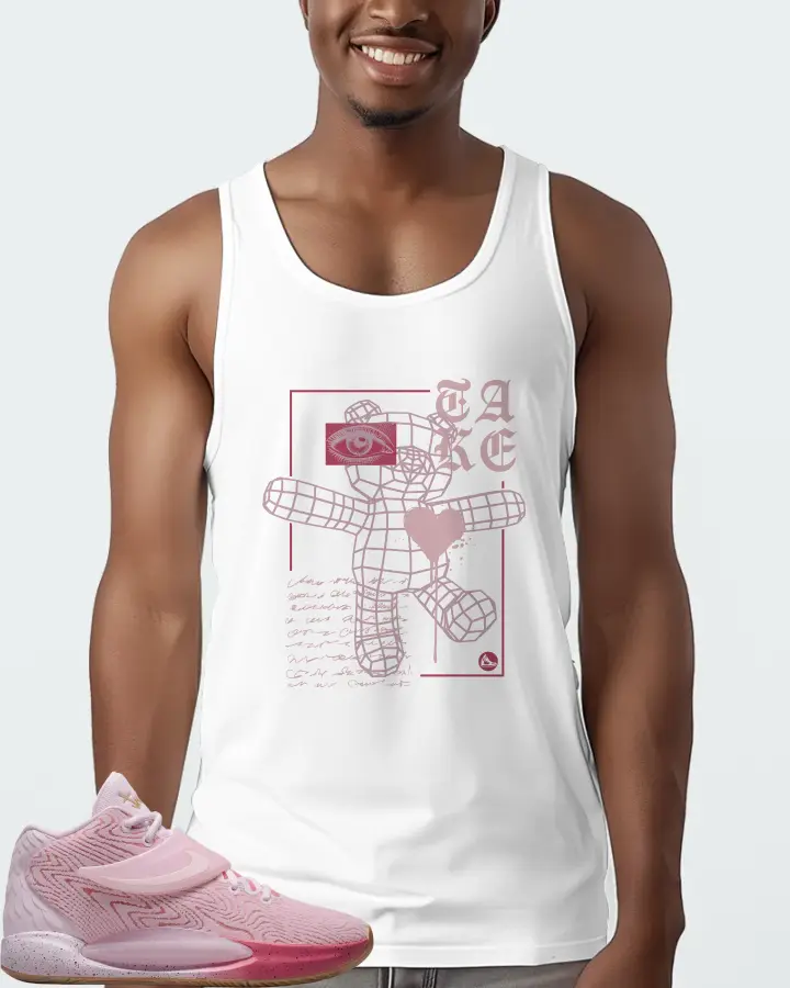 Nike KD 14 Sneaker Matching White Tank Top (TAKE) - View 2