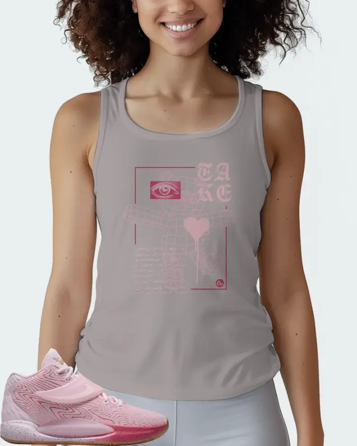 Nike KD 14 Sneaker Matching Grey Tank Top (TAKE) - View 3