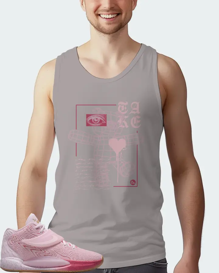 Nike KD 14 Sneaker Matching Grey Tank Top (TAKE) - View 4