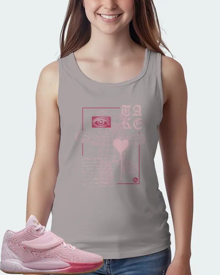 Nike KD 14 Sneaker Matching Grey Tank Top (TAKE) - View 5