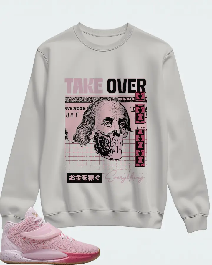 Nike KD 14 Sneaker Matching Grey Sweatshirt - Take Over